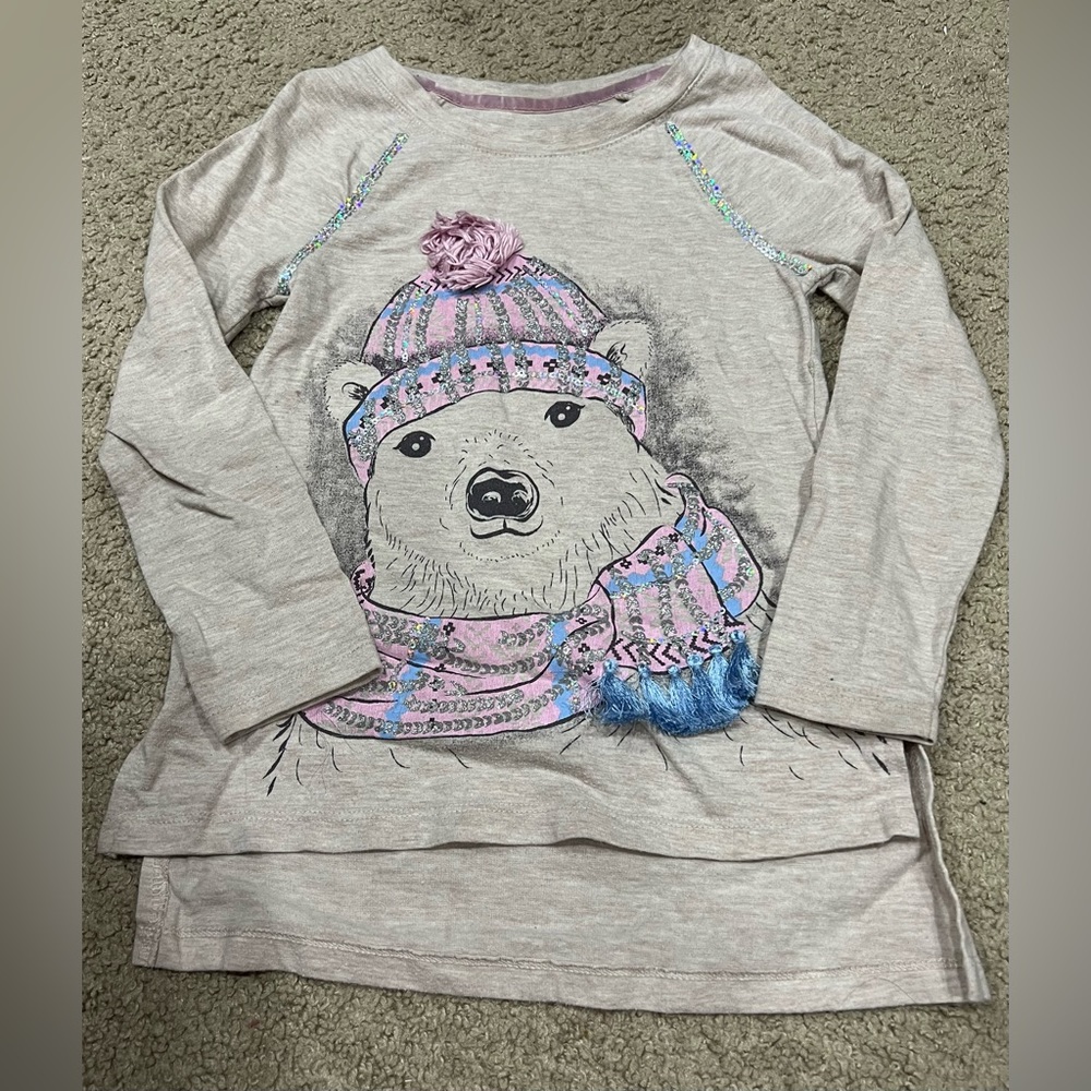 Max Studio Kids Long Sleeve Hi-Low Shirt - Youth Size 4